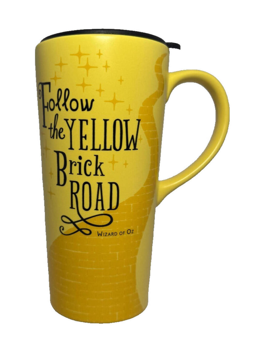 Hallmark Wizard of Oz Follow the Yellow Brick Road 7” Tall Cup Mug w/ Lid